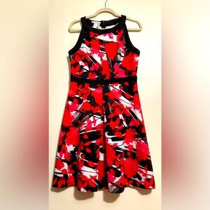 LONDON TIMES RED / BLACK DRESS SIZE 10